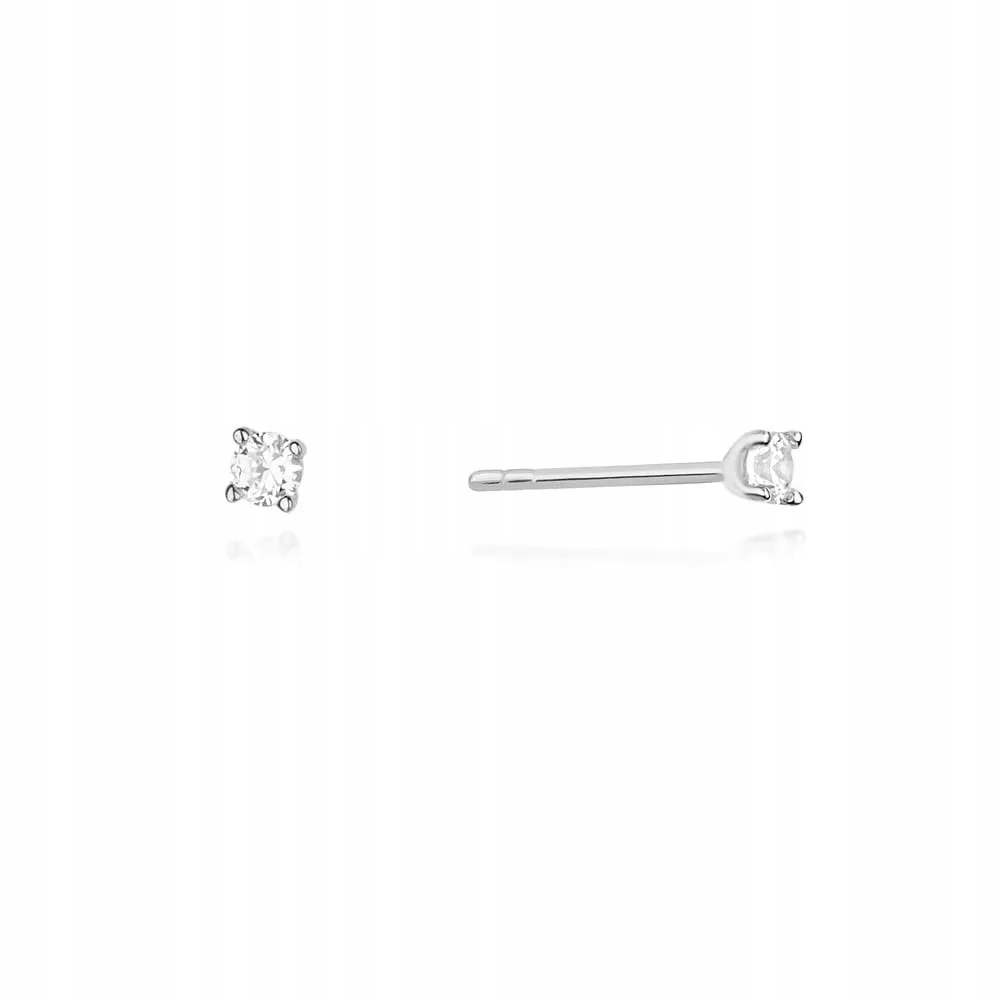Złote kolczyki z brylantami diamenty 2 x 0,04ct białe złoto pr. 585