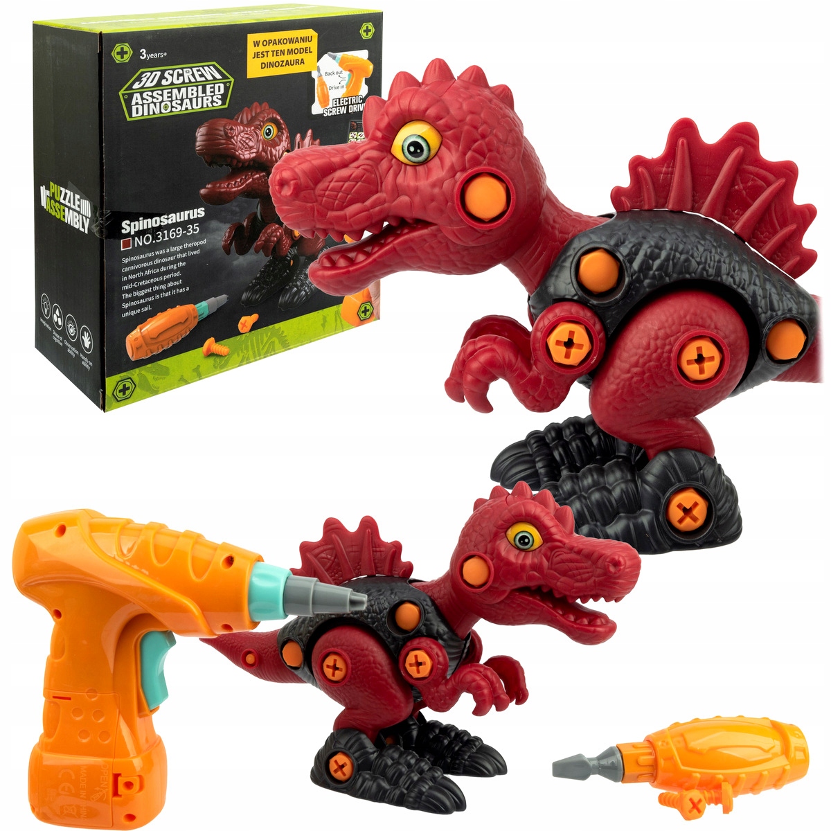 

Dinozaur Do Skręcania Mały Konstruktor Rozkręcany