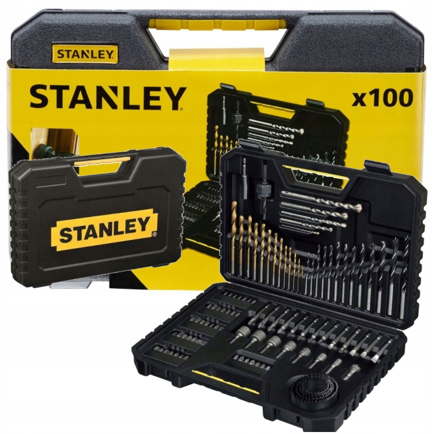 

Stanley Komplet Wierteł I Bitów W Walizce 100 El.