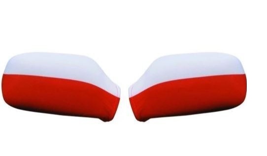 

Flagi Polski na lusterka samochodowe biało czerwon
