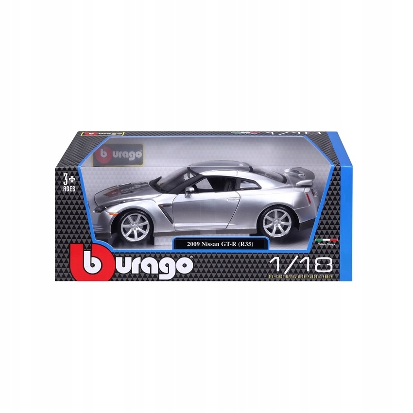 Nissan GT-R R35 1:18 model Bburago 18-12079 Certyfikaty, opinie, atesty CE