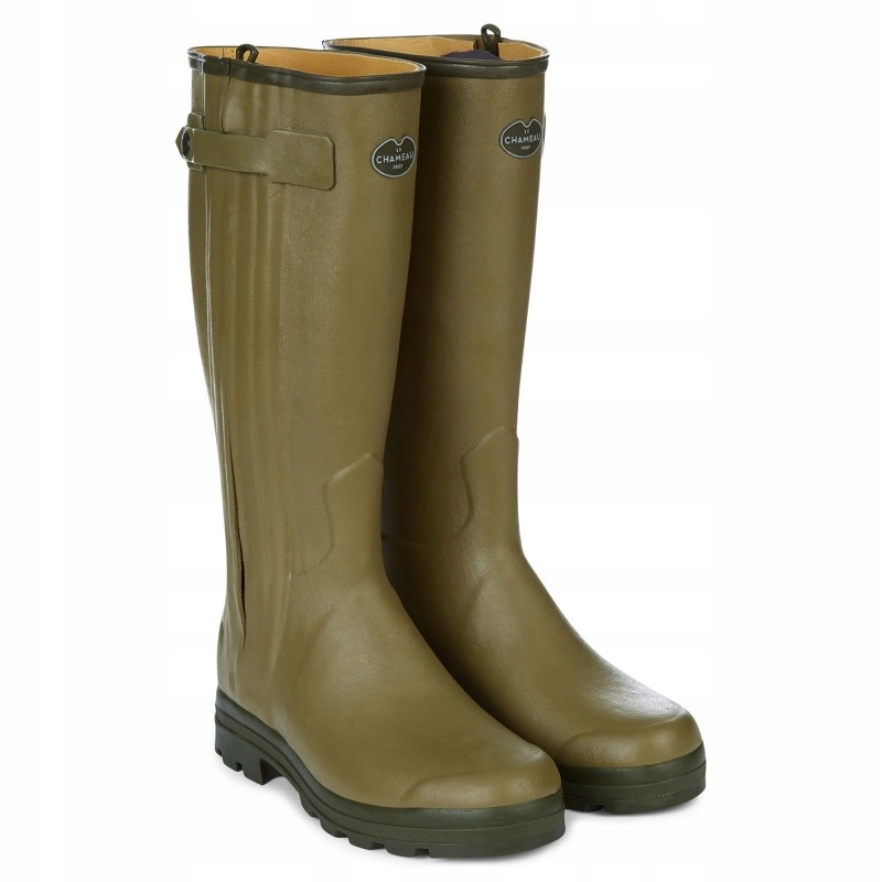 Kalosze myśliwskie Le Chameau Chasseur Cuir Leather 1178 Iconic Green 42