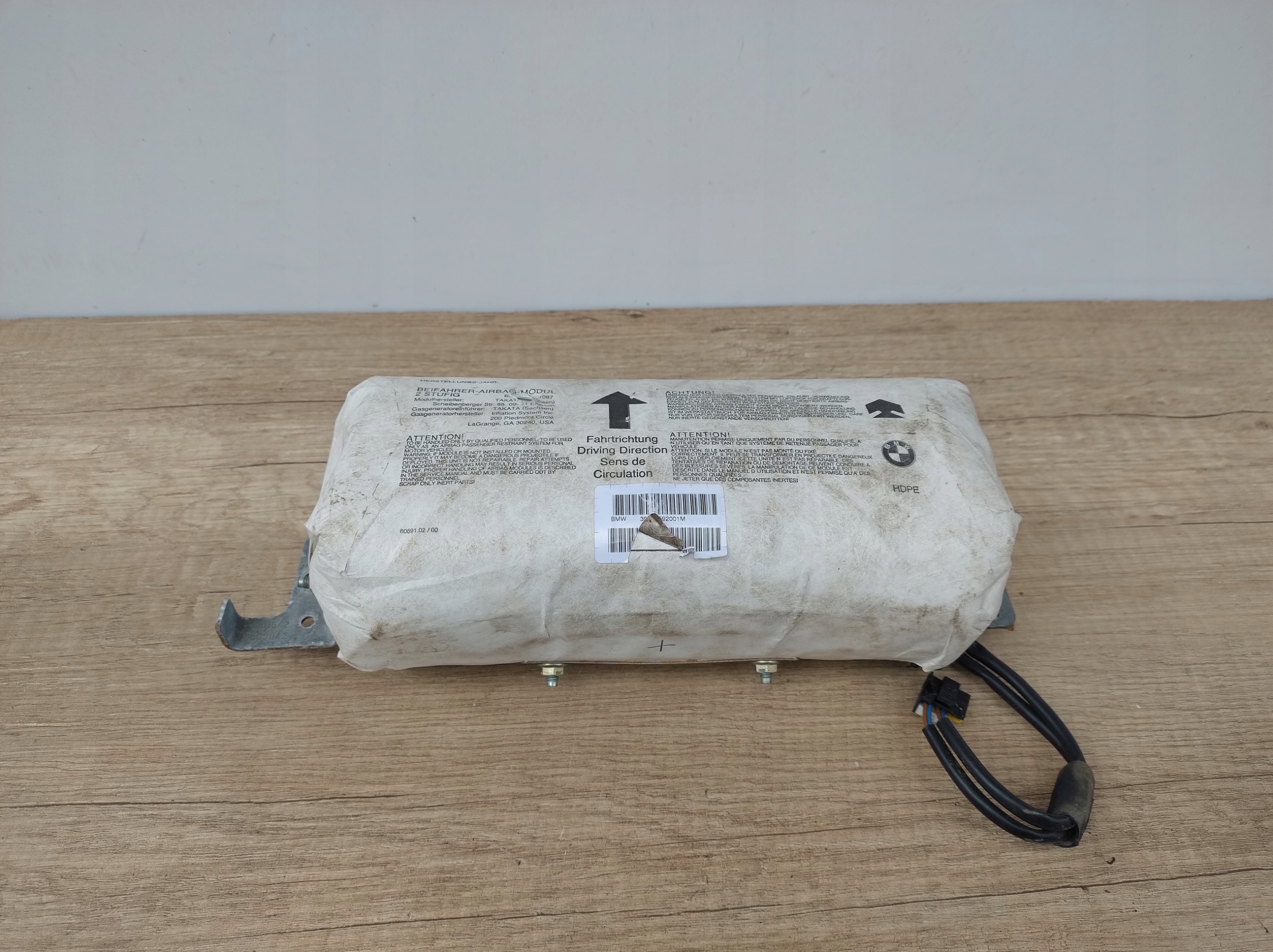 passenger airbag airbag BMW E46 39706592001M