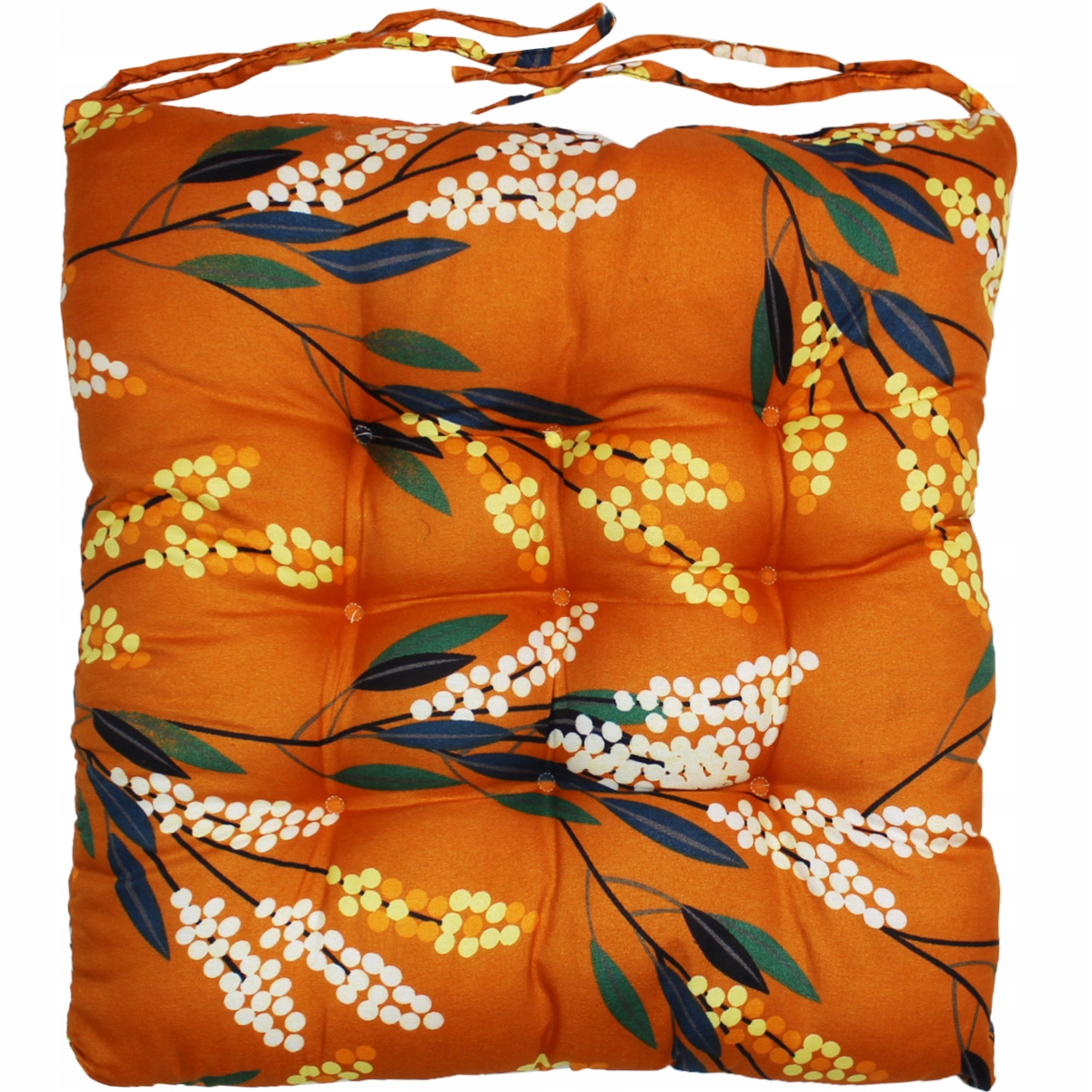 PODUSZKA PIKOWANA OGRODOWA NA FOTEL KRZESŁO WIĄZANA Z TROCZKAMI 45 X 45 CM Linia PREMIUM