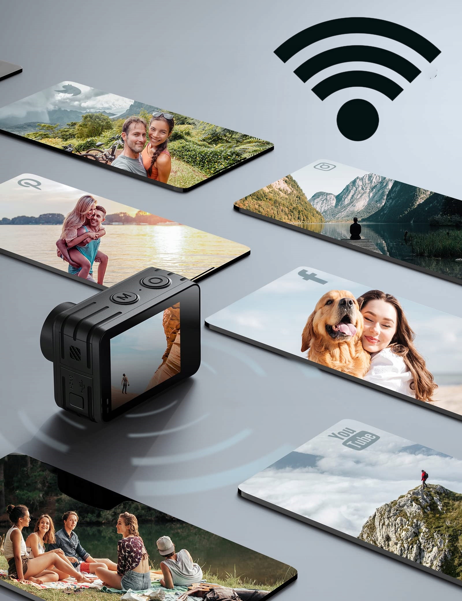 Kamera sportowa WOLFANG GA420 20MP 4K 60FPS UHD 10m Bezprzewodowa, wodoodporna Marka Inna