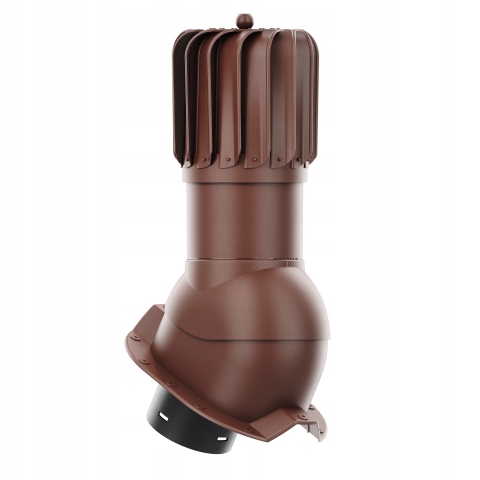 Větrací komín Otočný podlouhlý fi150 Trapez T35 Bronz 8017