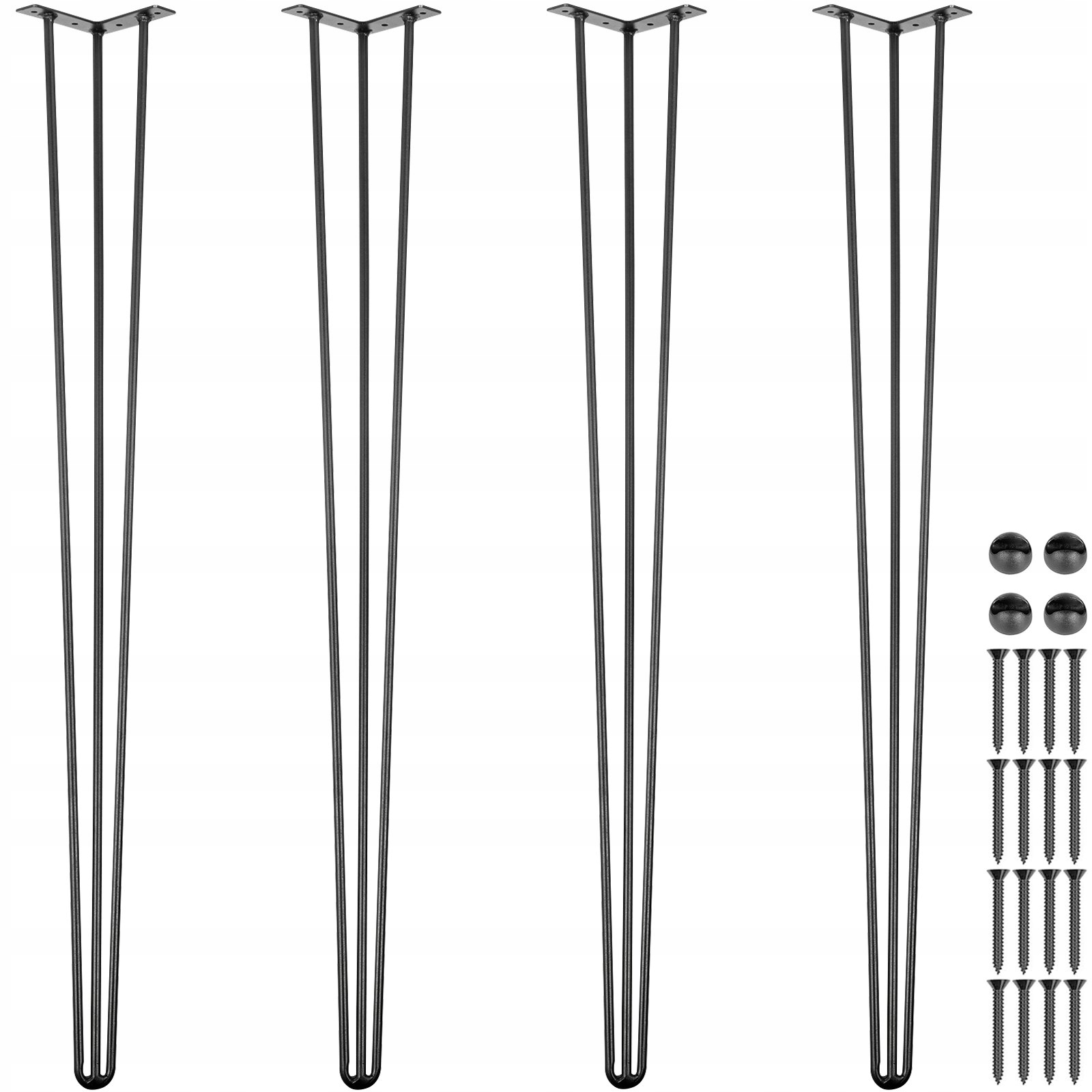 Nohy k stolu lávové stoly kovové loftové 4ks 101,6 cm