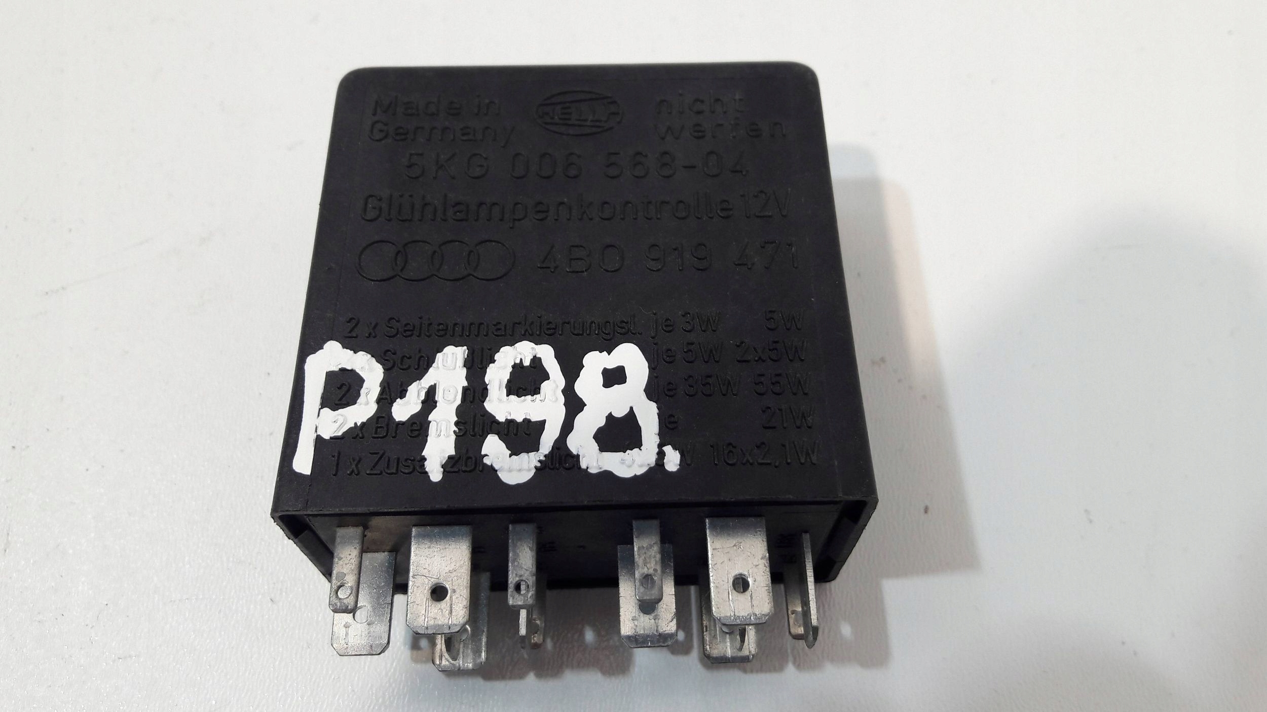 Audi VOLKSWAGEN Relè luci 5KG006568 (P198)