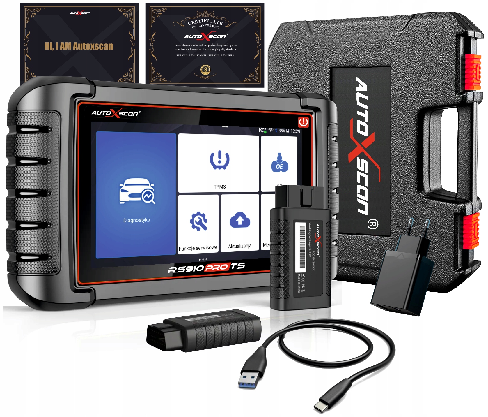 Autoxscan RS910ProTS Poľský diagnostický nástroj