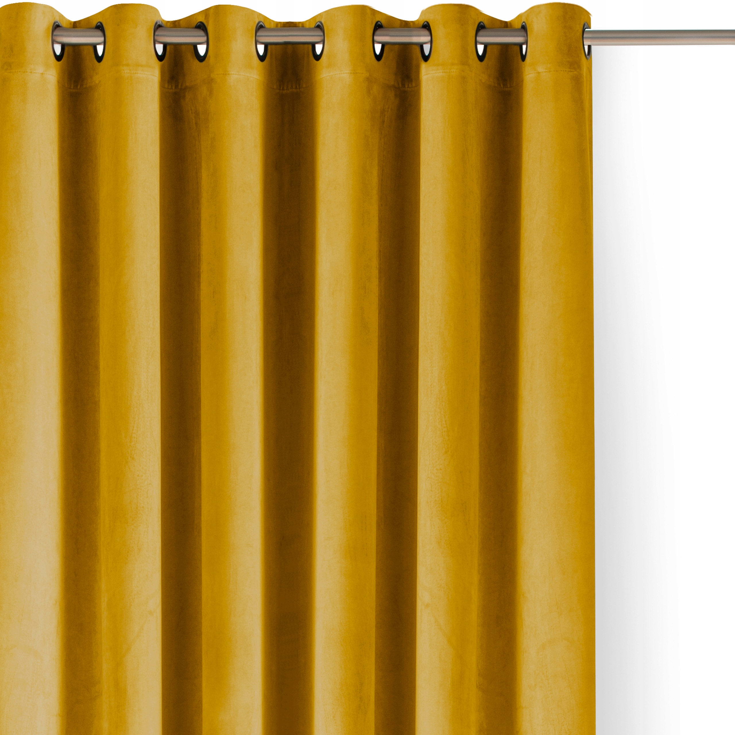 Filumi Záves velvet velúr Priechodky strieborné Horčicové 530x300