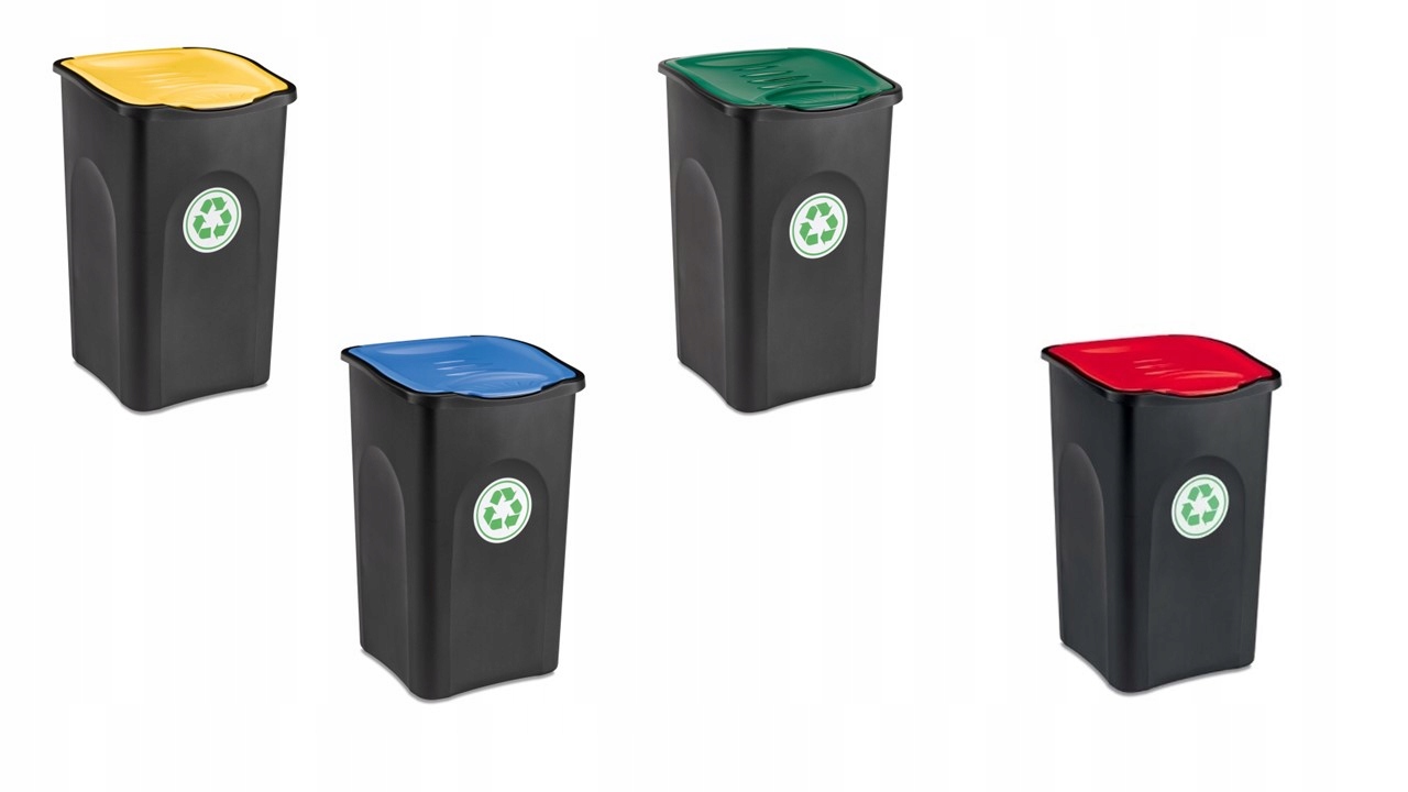 Kosz do segregacji śmieci 50l Głębokość produktu 37 cm