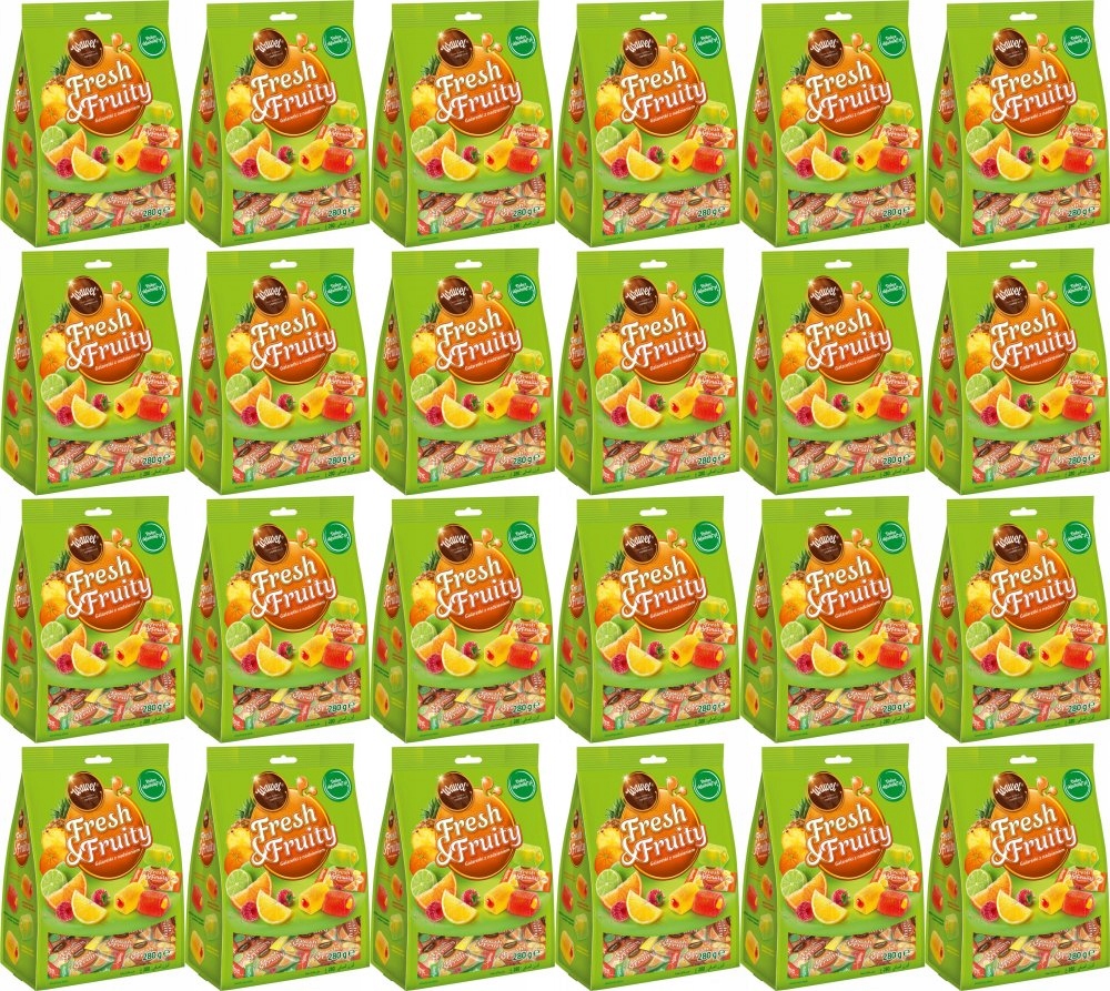 Cukierki Galaretka Owocowa Fresh&Fruity Słodycze na Wiosnę Wawel 245g x24