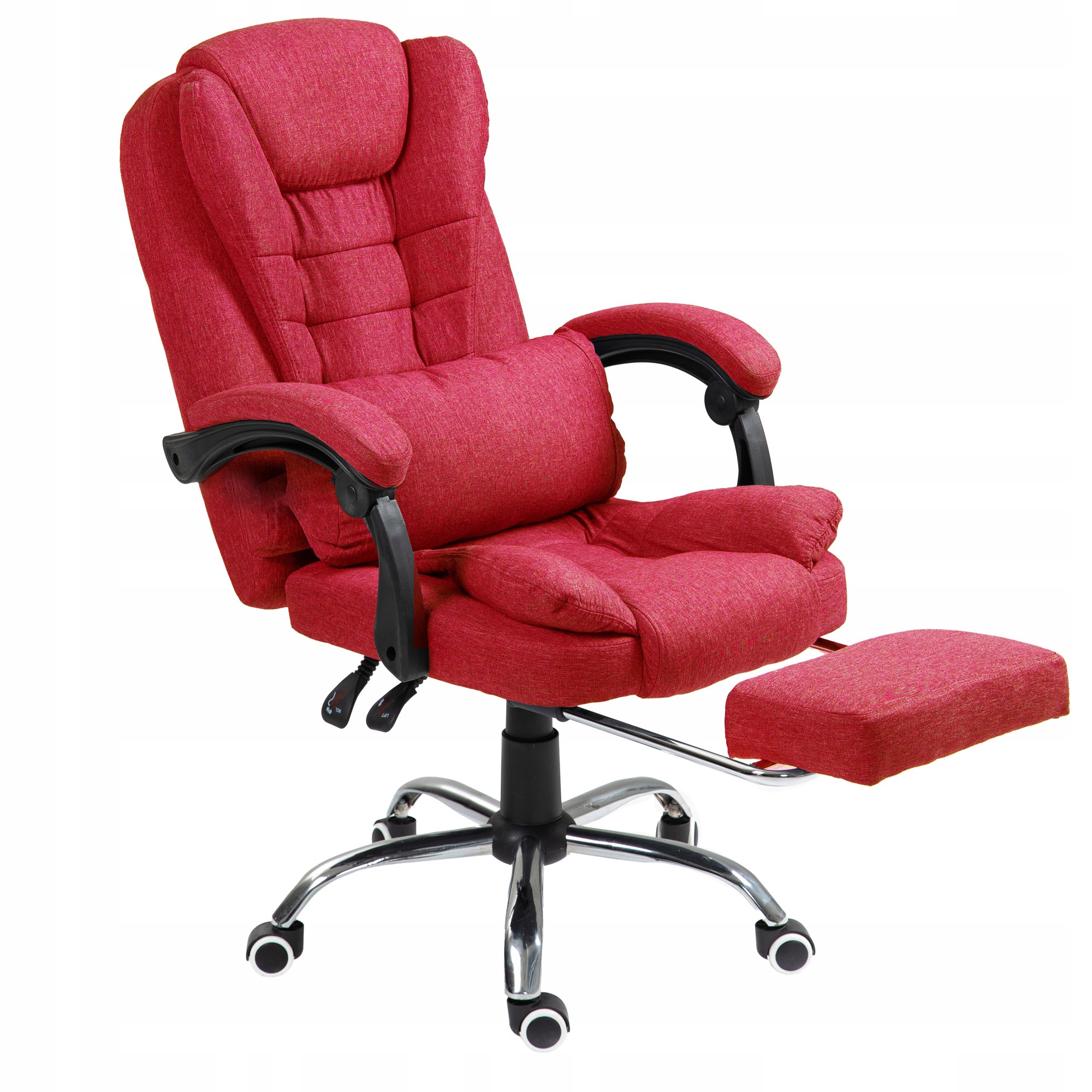 Textilné kancelárske podnožkové kreslo Giosedio NBR001 Červené
