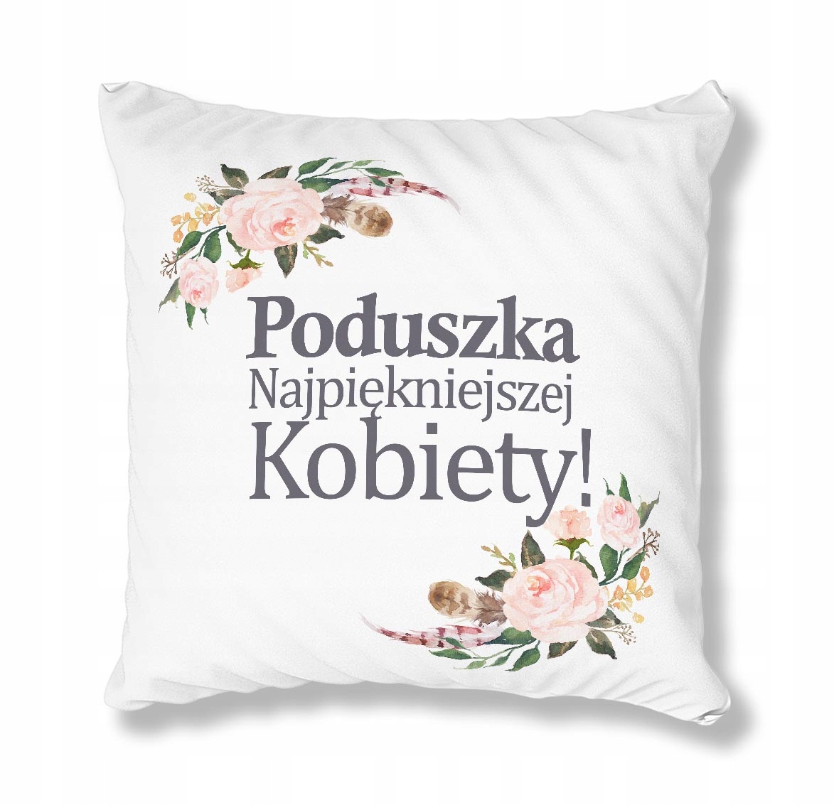 PODUSZKA BIAŁA PDM DZIEŃ KOBIET 01 IDEALNY PREZENT