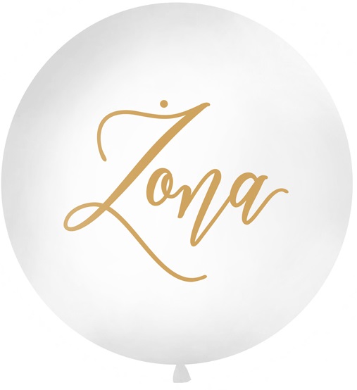 

Balon 1 m, Żona, Biały ze Złotym Nadrukiem 1 szt.