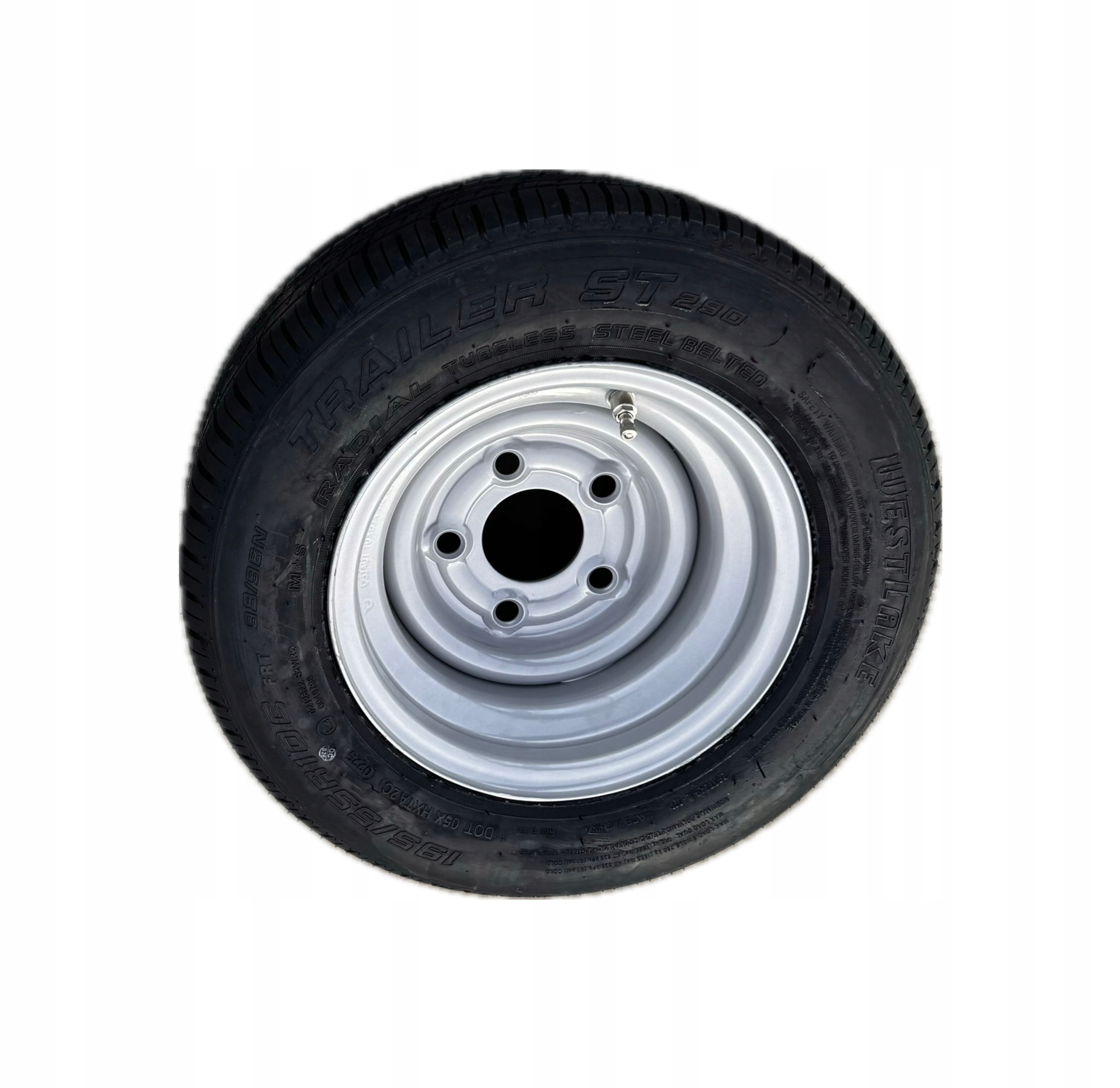 Kolo Ocelový stříbrný ráfek Westlake 10C Trailer ST290 195/55R10C 5x112 ET-4