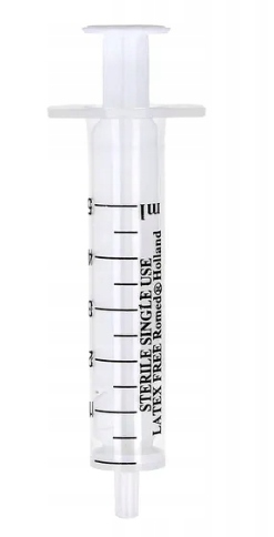 Strzykawka dwuczęściowa 5 ml, 1 szt. Romed