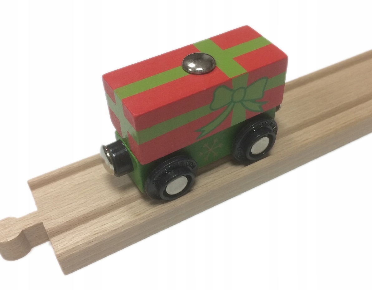 

Prezentowy wagon czerwony upominek kolejowy