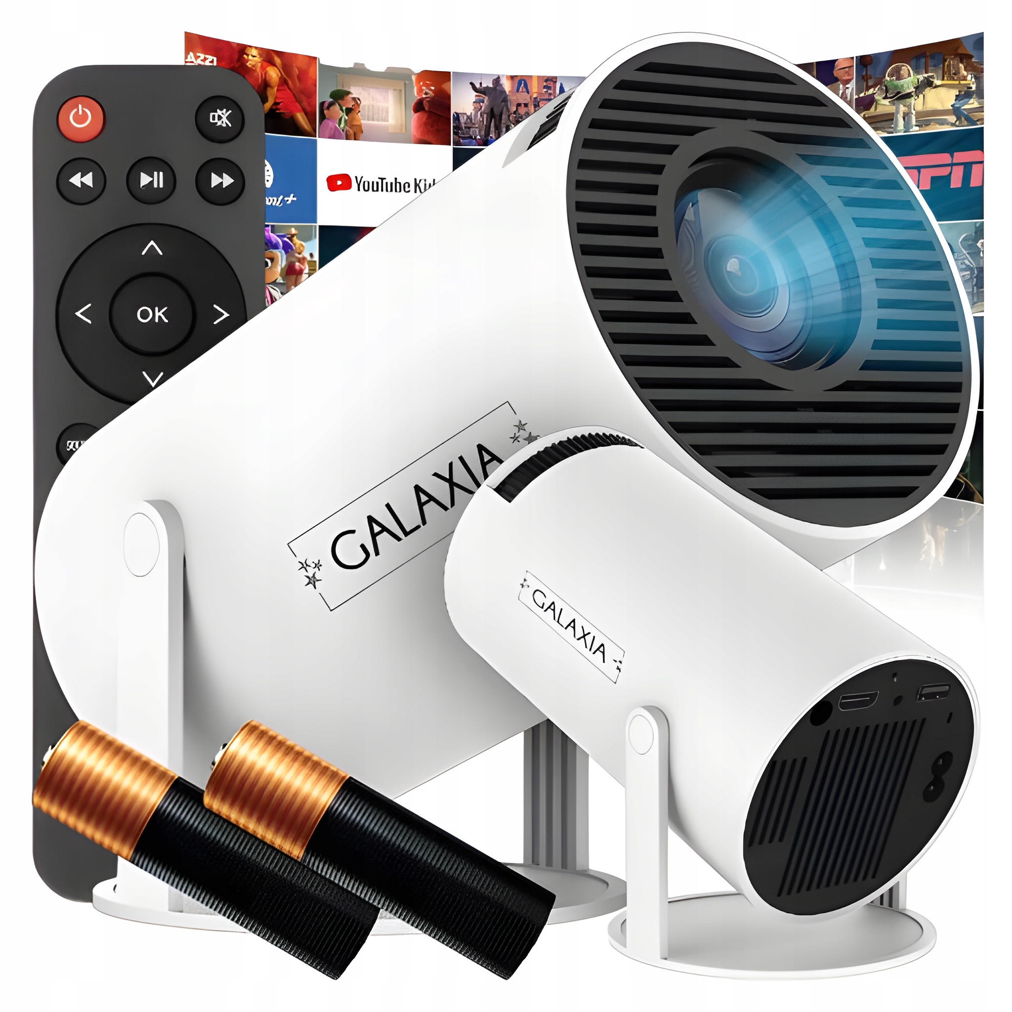 Projektor Mini Přenosný Android Led Wifi Full Hd Smart Tv HY300