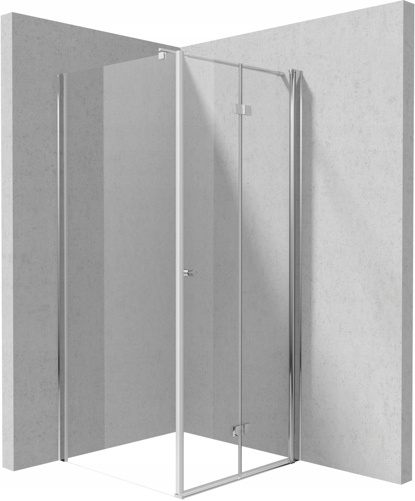 Čtvercová Sprchový Kout 80 x 80 cm Sklo, chrom