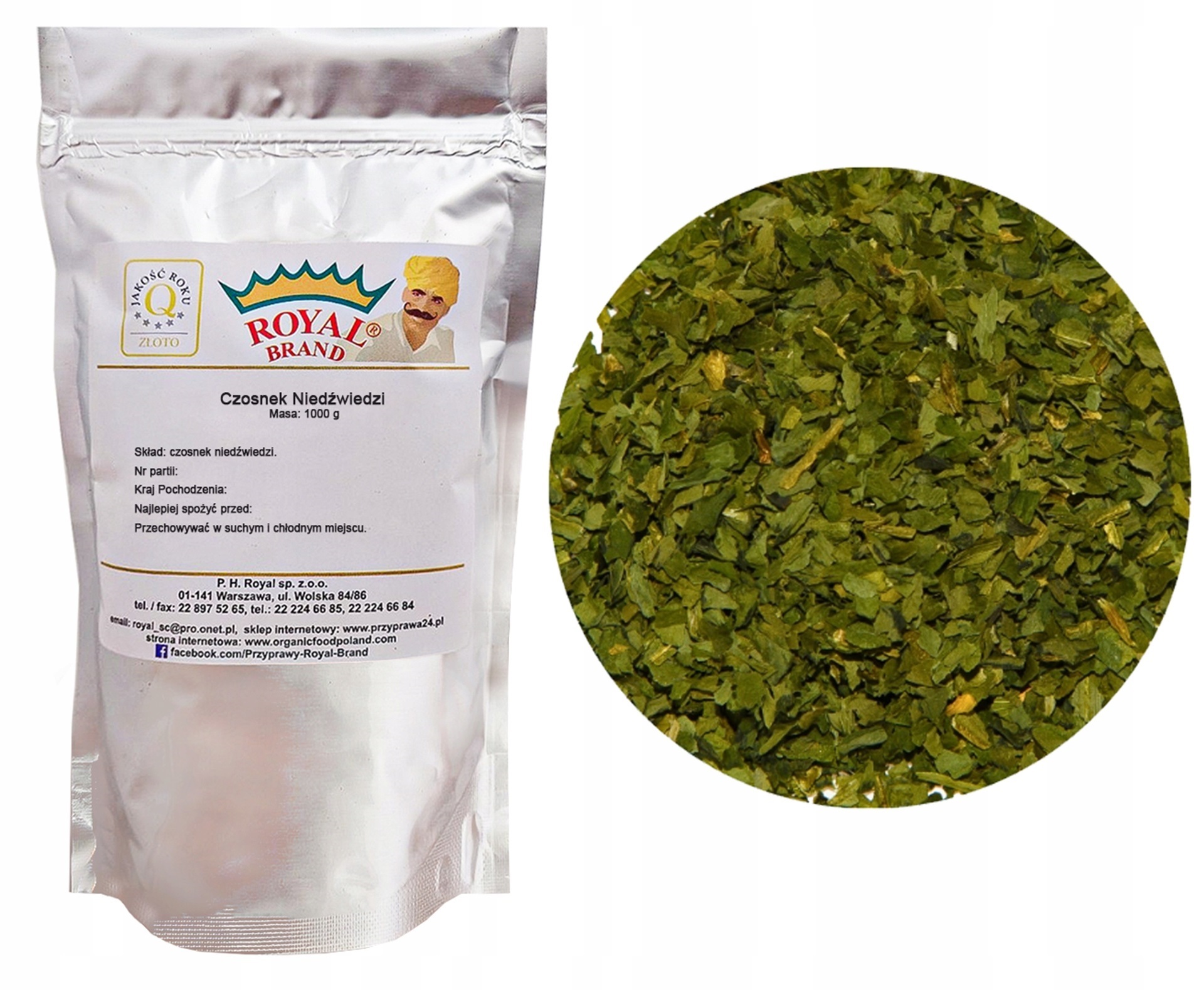 Czosnek Niedźwiedzi 1kg Suszony Naturalny Aromatyczna Przyprawa