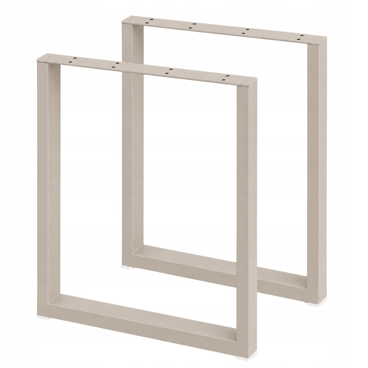 Kovové nohy pro stůl a pracovní desku 60x72 cm bílý loftový profil 6x2 sada 2 ks