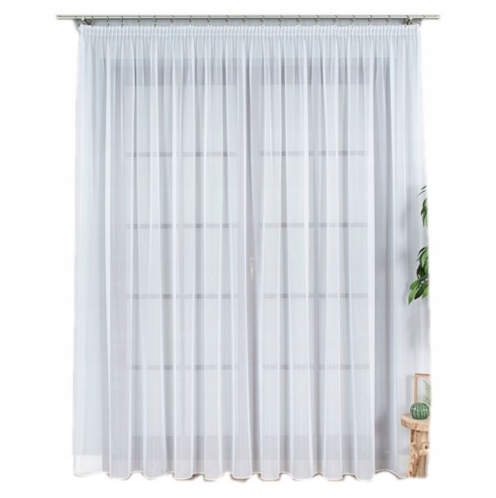 

Firana gotowa z woalu gładki wys 250x500cm z taśmą