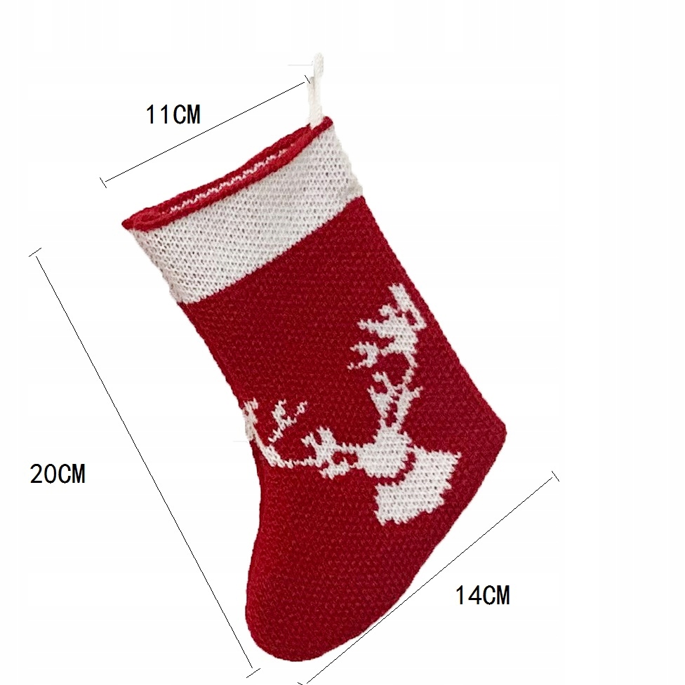 Skarpety ŚWIĄTECZNE na prezenty kominek 6 szt 20cm Marka inna