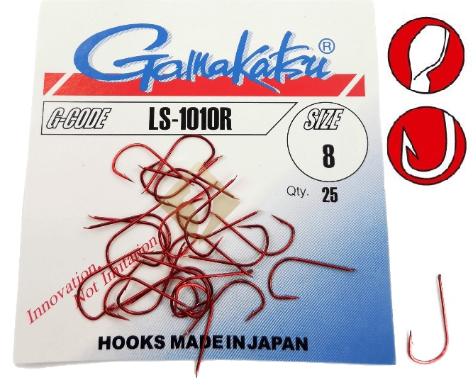 Haczyki z Łopatką Gamakatsu LS-1010R Czerwone 18