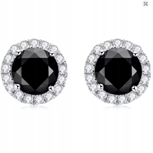 Náušnice z Moissanite 0,5 ct lesklé S925stříbro 925