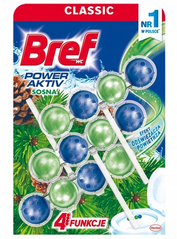 

Bref Zawieszka kostka do toalet 3x50 g Leśny