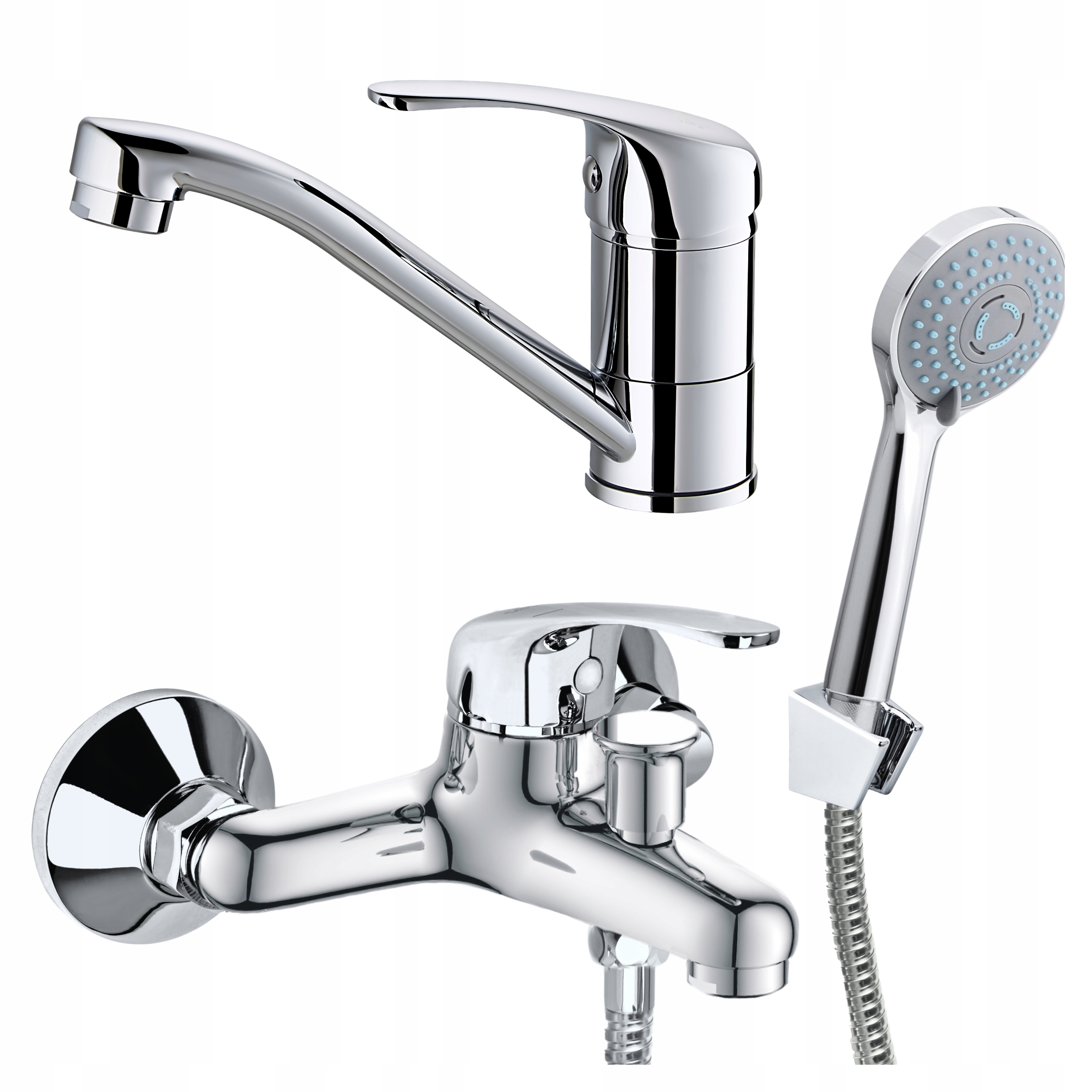 Vaňová batéria s otočným umývadlom a držiakom na slúchadlá, hadica 150 cm