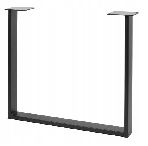 Kovová noha stola, písacieho stola Loft Industrial U40, čierny profil Gtv, 2 ks