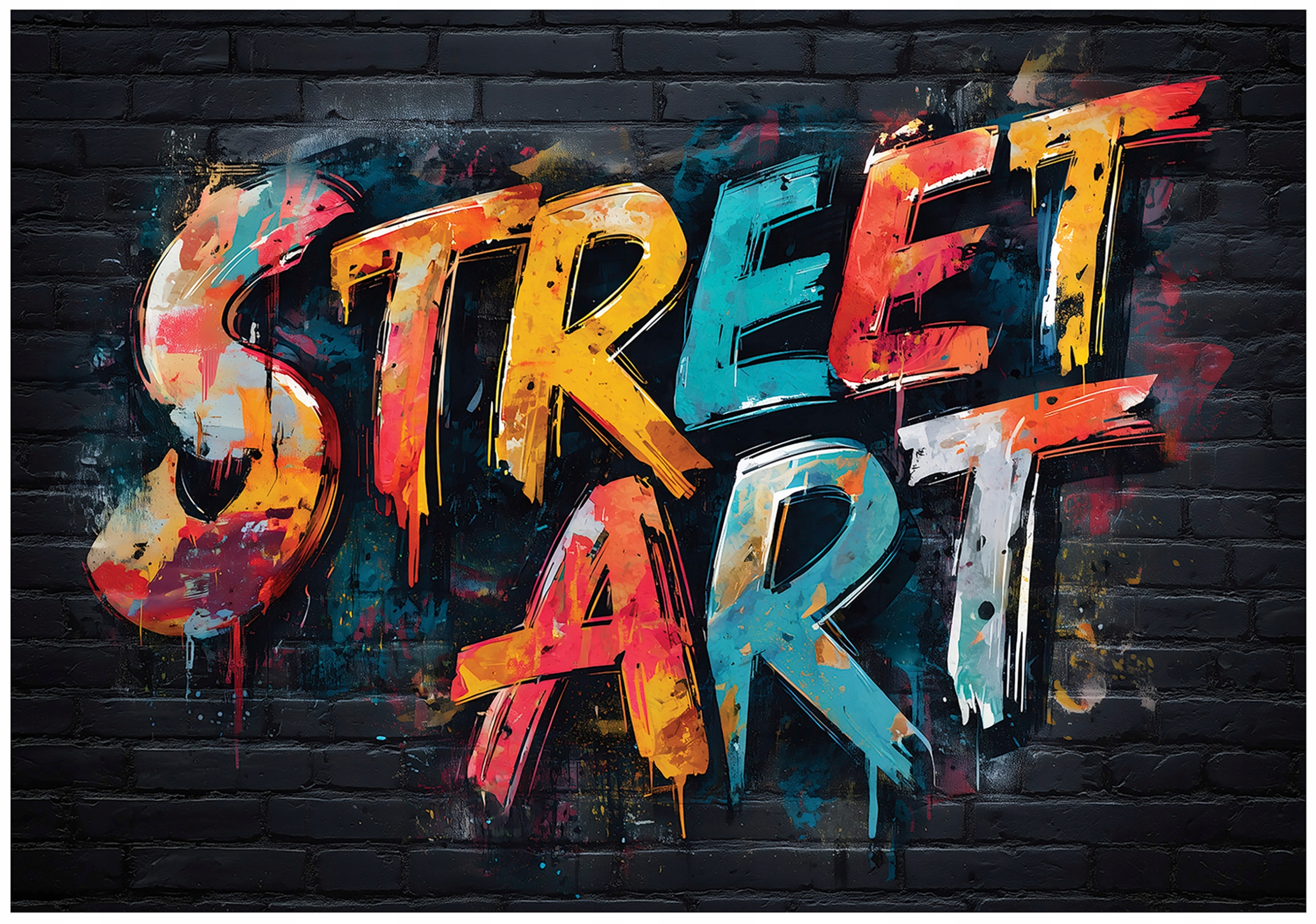 Fototapeta Čierna Graffiti Tehlová Tapeta Do Mládežníckej Izby 350x250