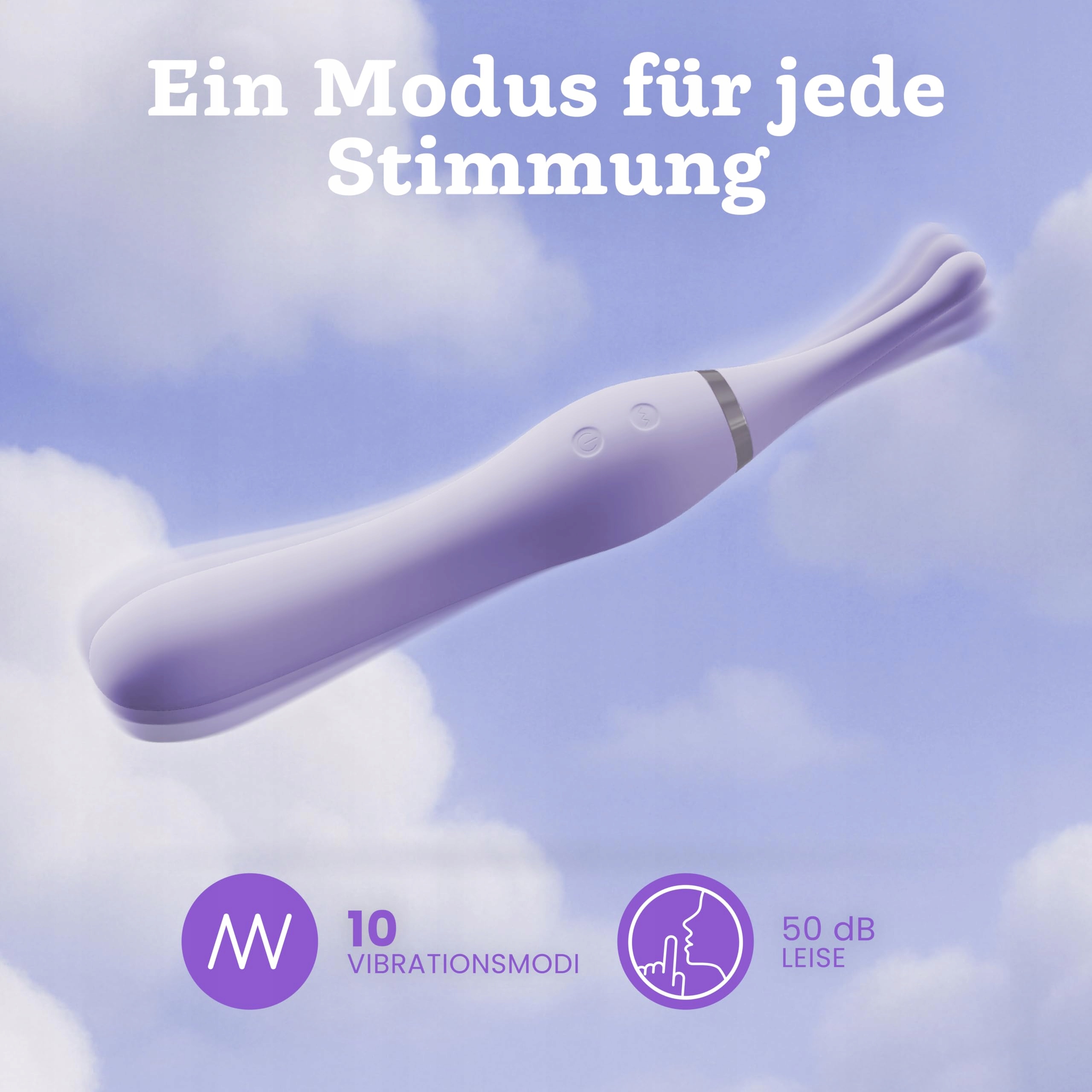 DUREX Wibrator 2w1 Klitoris i Dildo 10 Trybów Wodoodporny Bezprzewodowy — miniatura 4