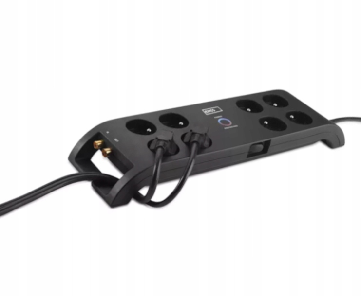 Prepäťová ochrana 1800J 8 zásuviek, 3m, čierna