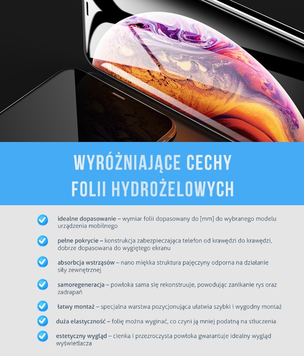 FOLIA HYBRYDOWA PROFESJONALNY LASEROWY MONTAŻ Dedykowany model Galaxy Note 9