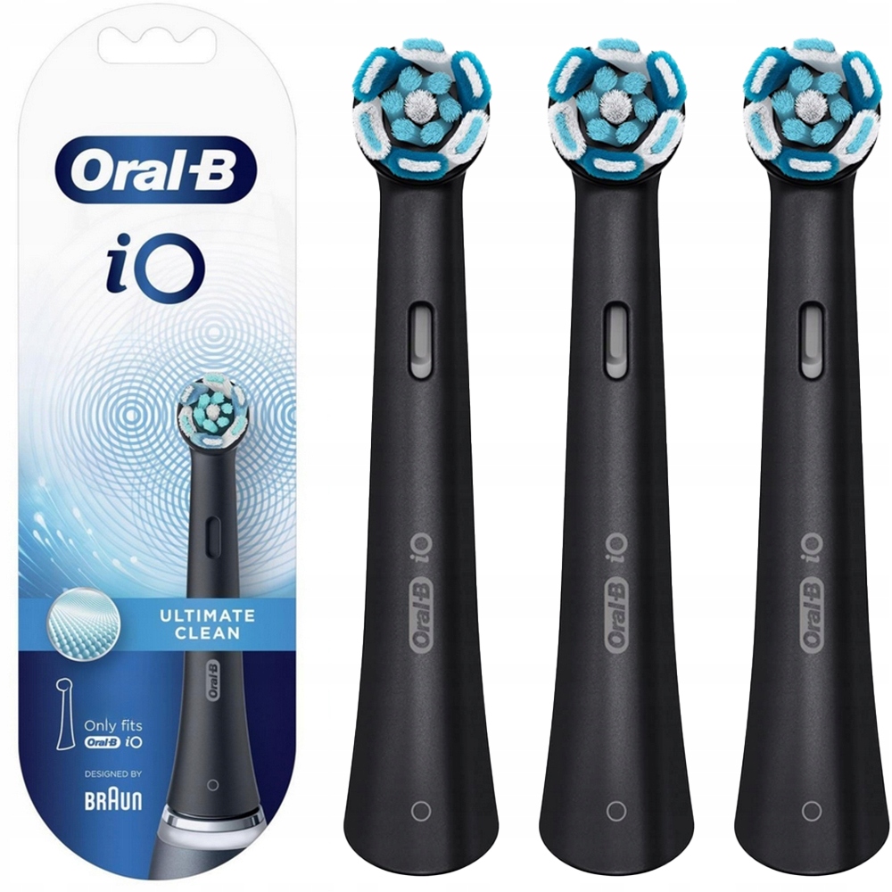 3x Końcówki do szczoteczki elektrycznej Oral B iO Ultimate Clean Black
