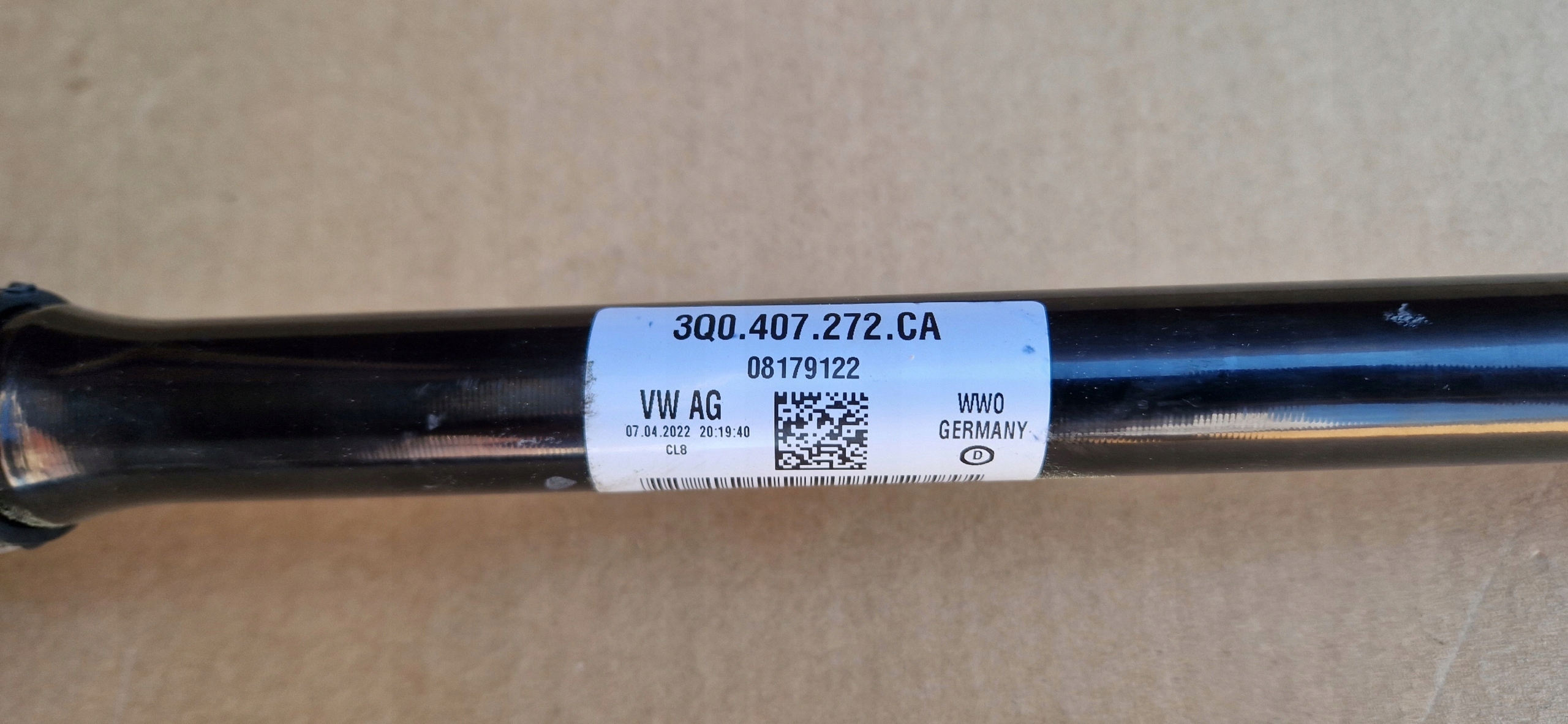 semi-axis VW AUDI SKODA 3Q0407272CA original new