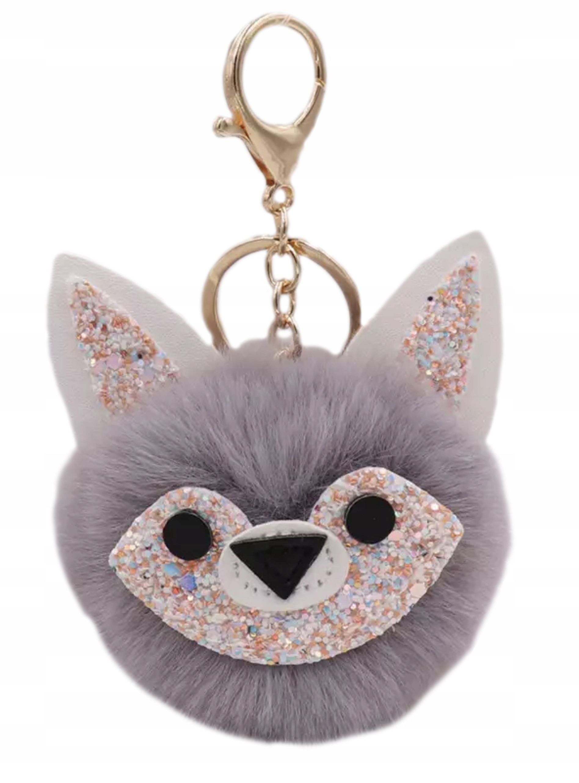 POMPON PIESEK KEYCHAIN BRELOK FUTERKO Materiał dominujący sztuczne futro