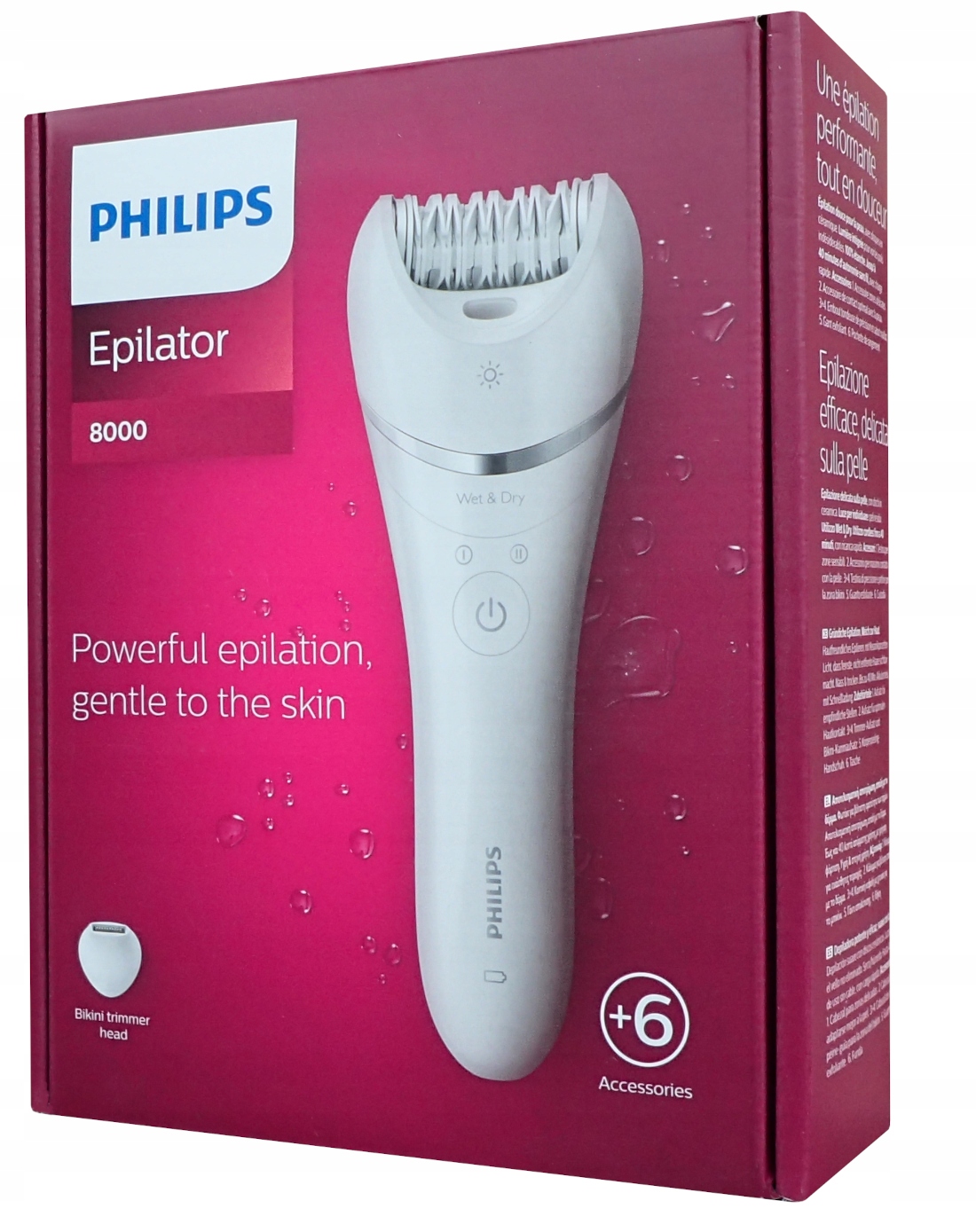 Depilátor na nohy Bikini Philips BRE715/00 na mokro, suchý 6 doplnkov