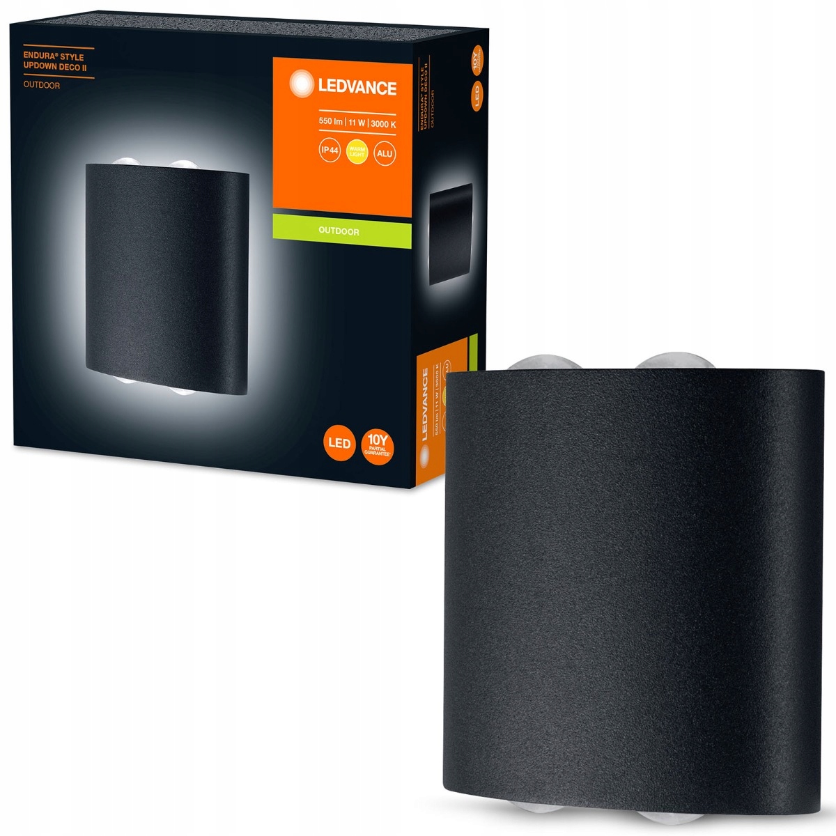 Zahradní Led svítidlo Fasádní venkovní Led lampa 11W 3000K Ledvance