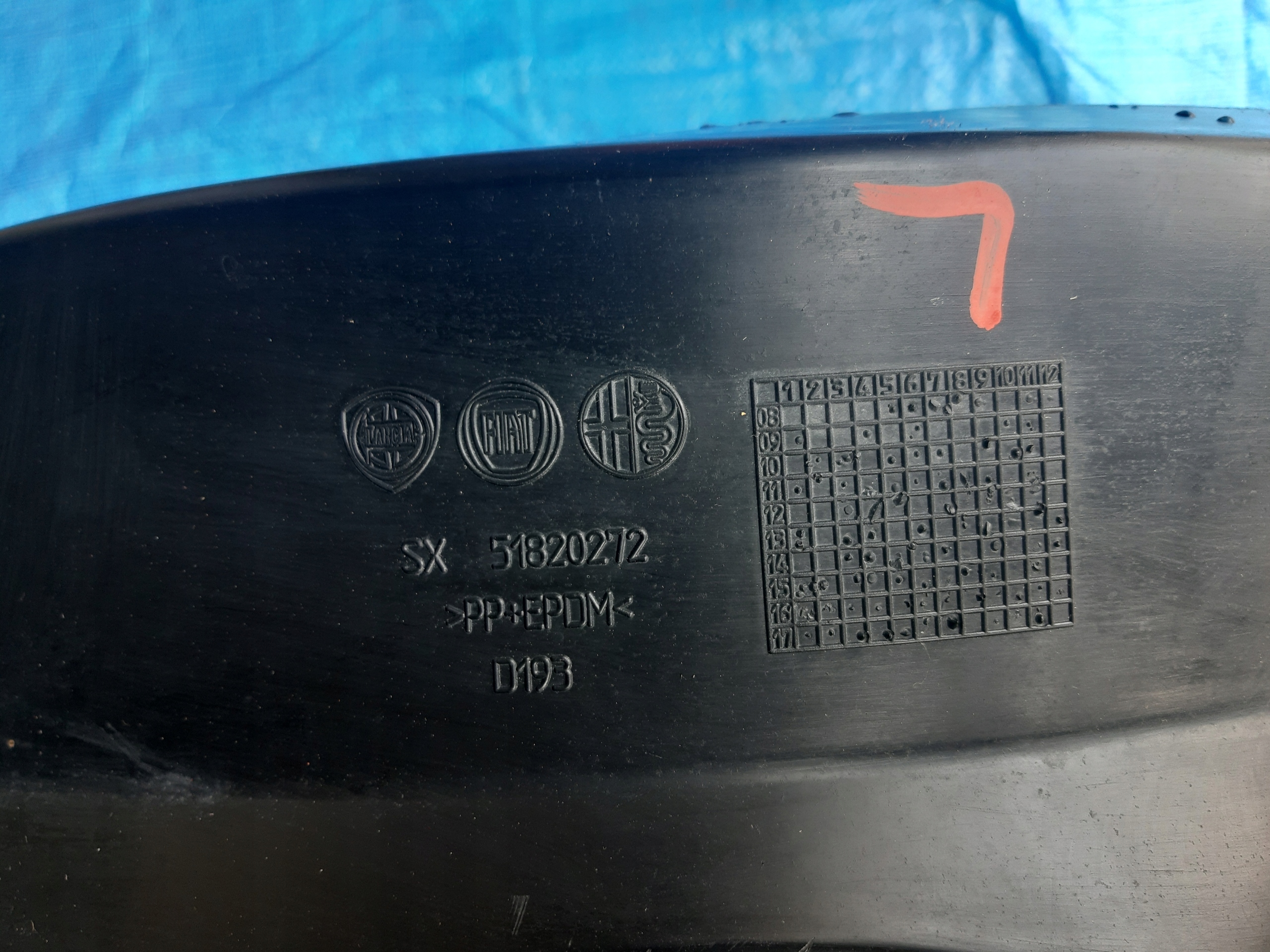mudguard left front left FIAT 500 ABARTH 1,4T