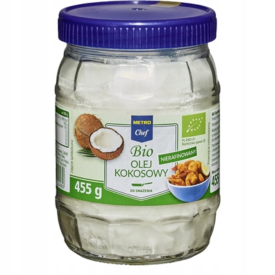 Levně Kokosový olej nerafinovaný Bio 455 g Metro Chef