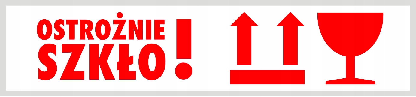 TAŚMA KLEJĄCA PAKOWA MOCNA NADRUK: OSTROŻNIE SZKŁO Marka Vimini