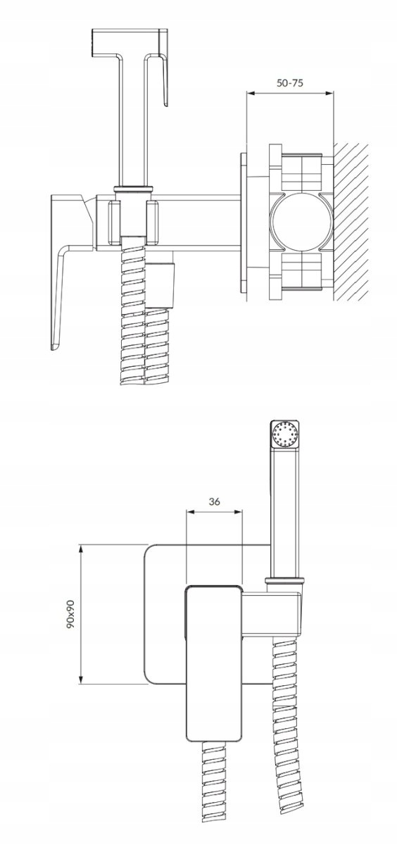 OMNIRES PARMA System bidetowa BIDETKA czarny mat SYSPMBI2BL EAN (GTIN) 5902539850048