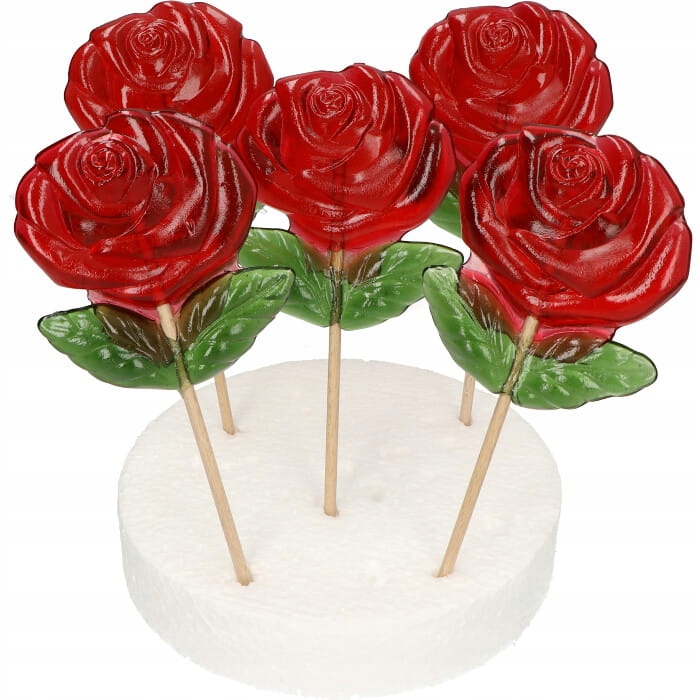 Levně XXL Lízátko Růže Květina Na Den Žen Valentýna (100 G) 20 Ks