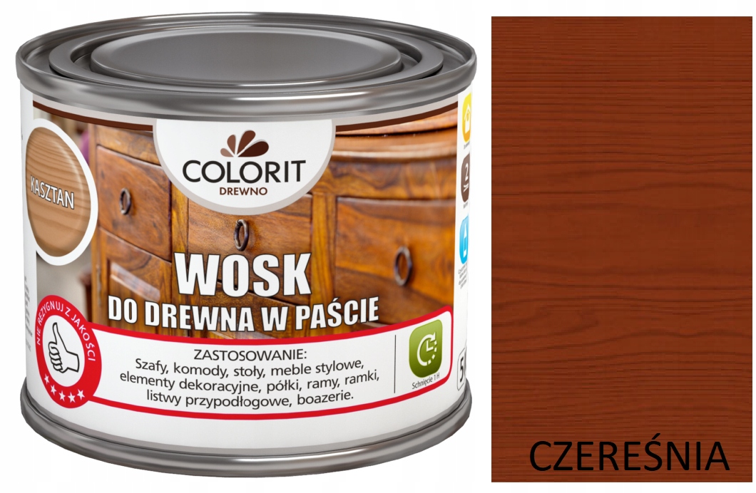 

Colorit Wosk Do Drewna W Paście 500ML Czereśnia