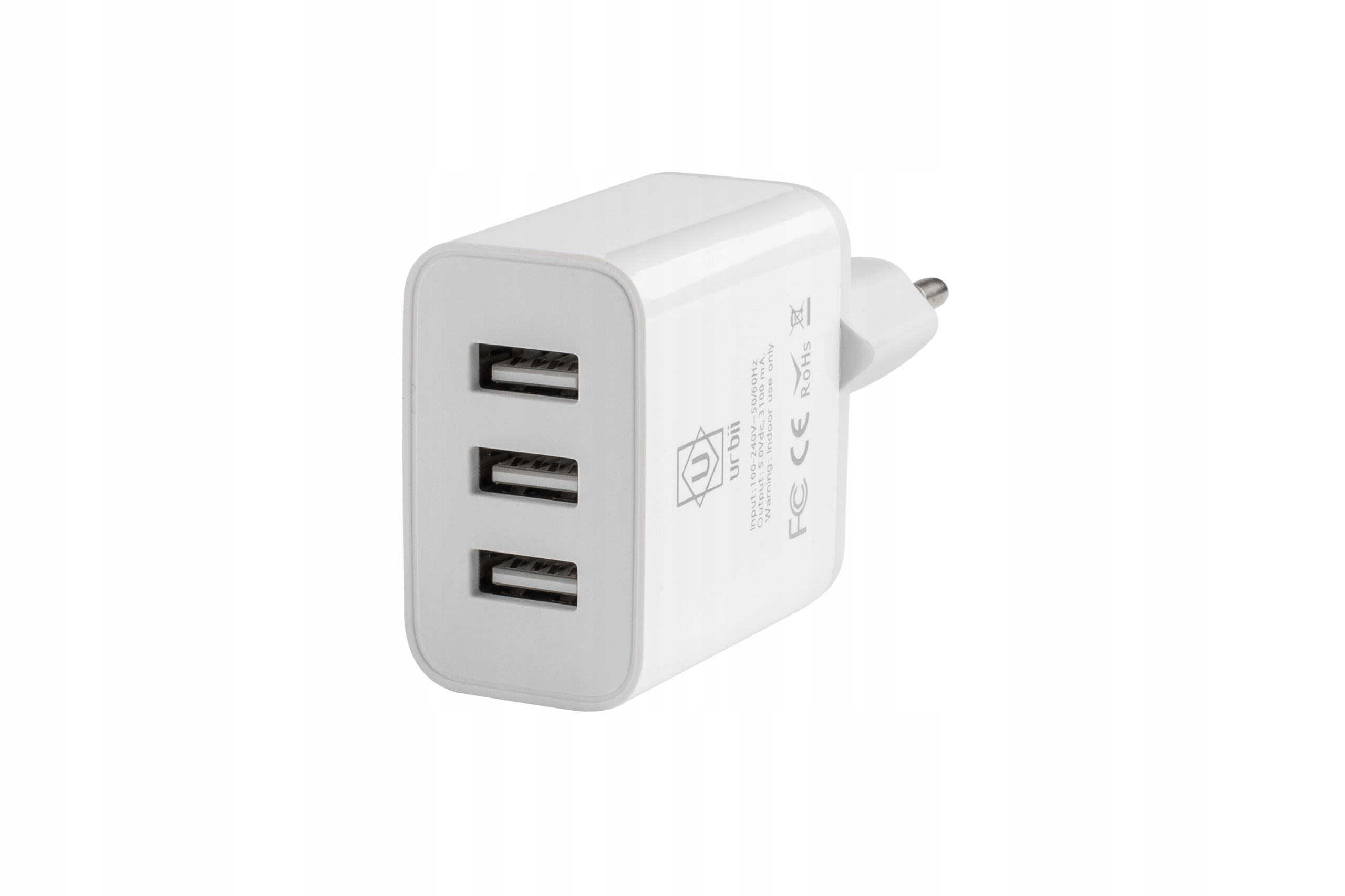 

Ładowarka sieciowa ścienna 3x Usb Urbii