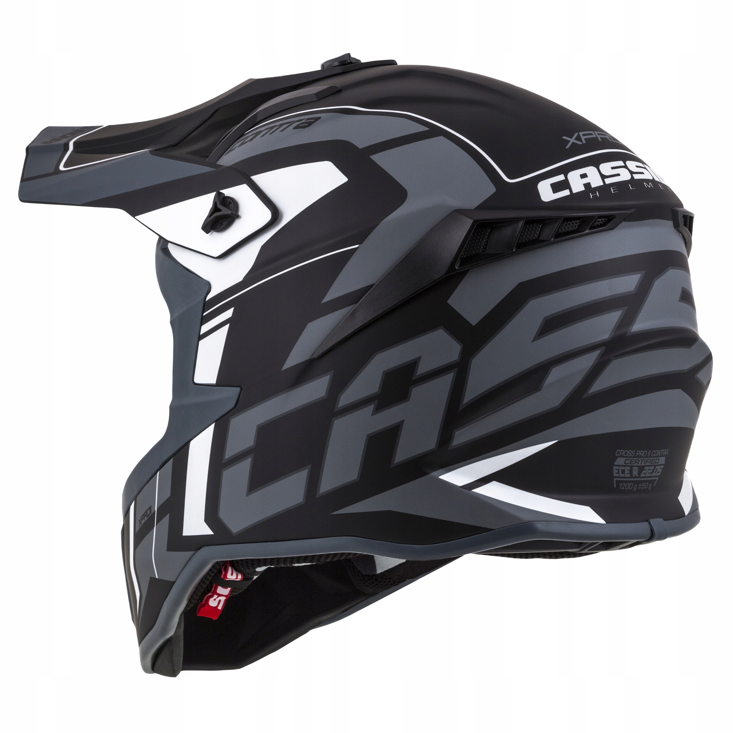 CASSIDA SOS KASK MOTOCYKLOWY CROSS Z WŁÓKNA MAT L Obwód głowy 59-60 cm